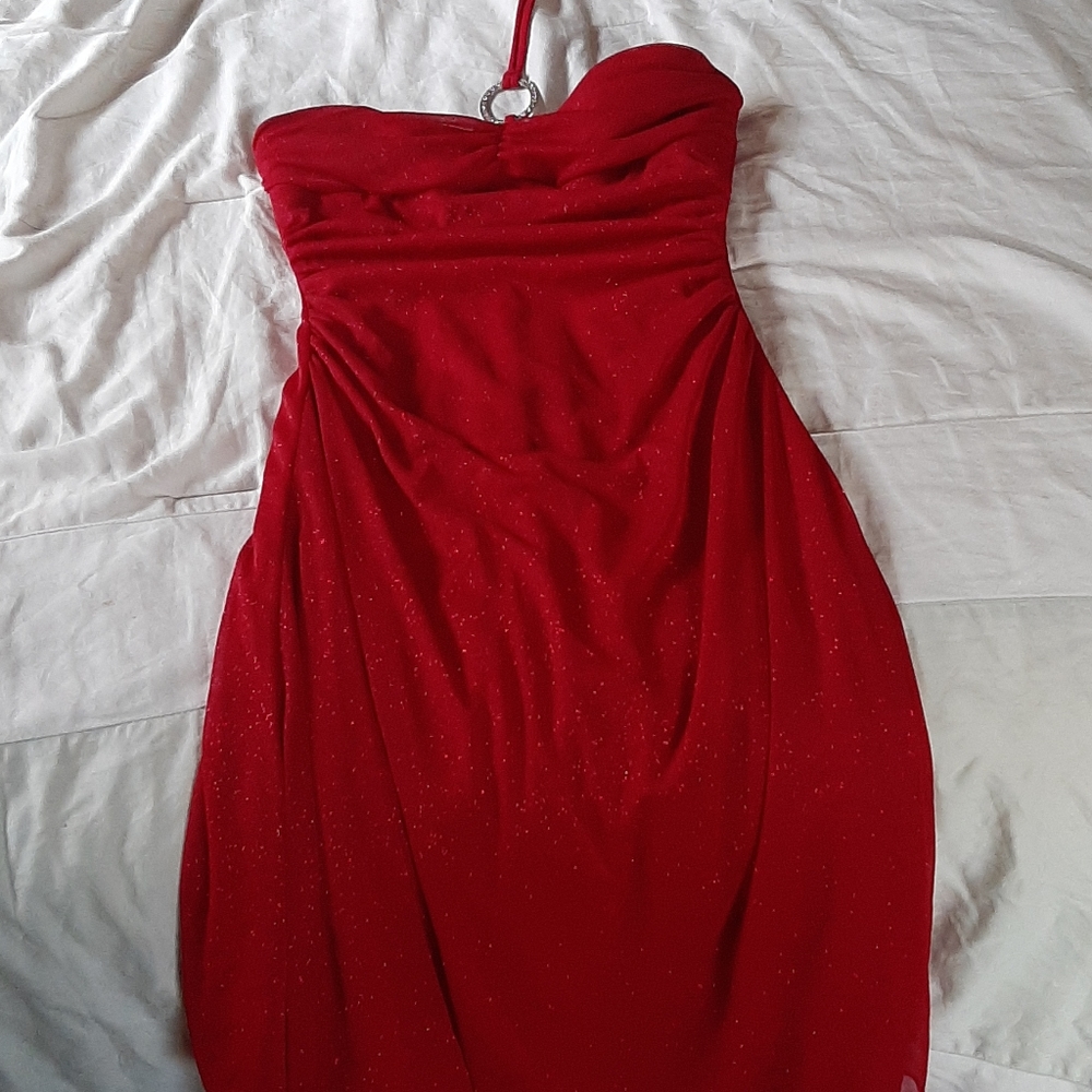 Red sparkly dress